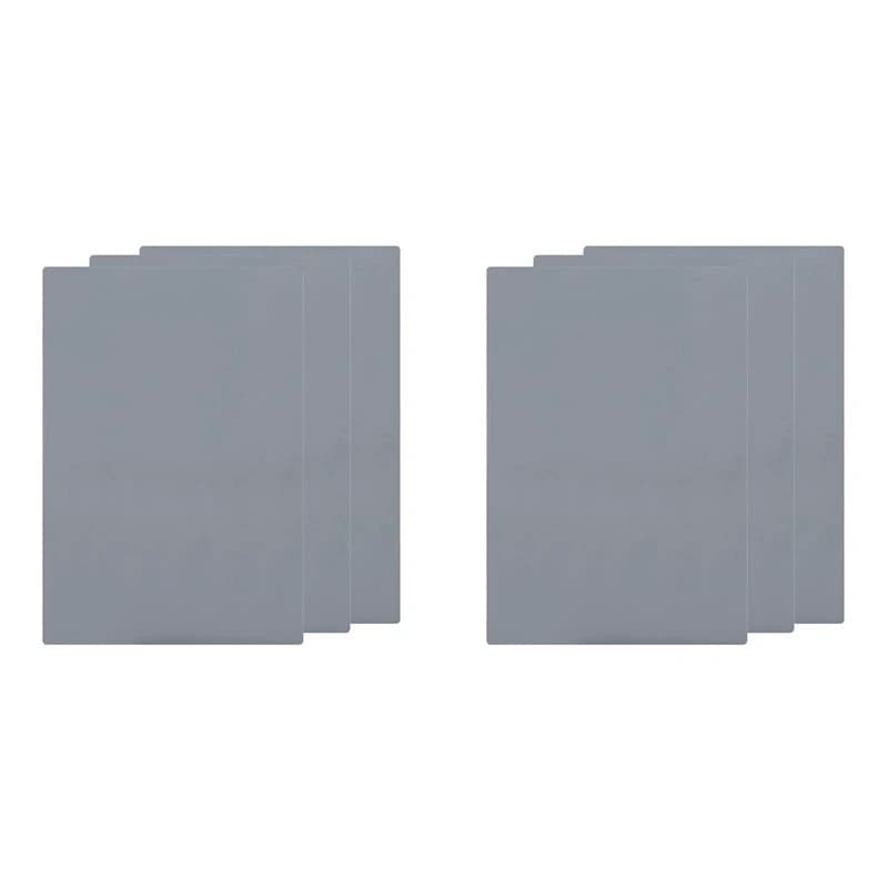 RABIT AS59~ 6 Pcs Rubber Stamp Sheets For Laser Engraving Machine, A4 Rubber Stamp Sheets For Laser Cutter ,2.3 Mm Grey