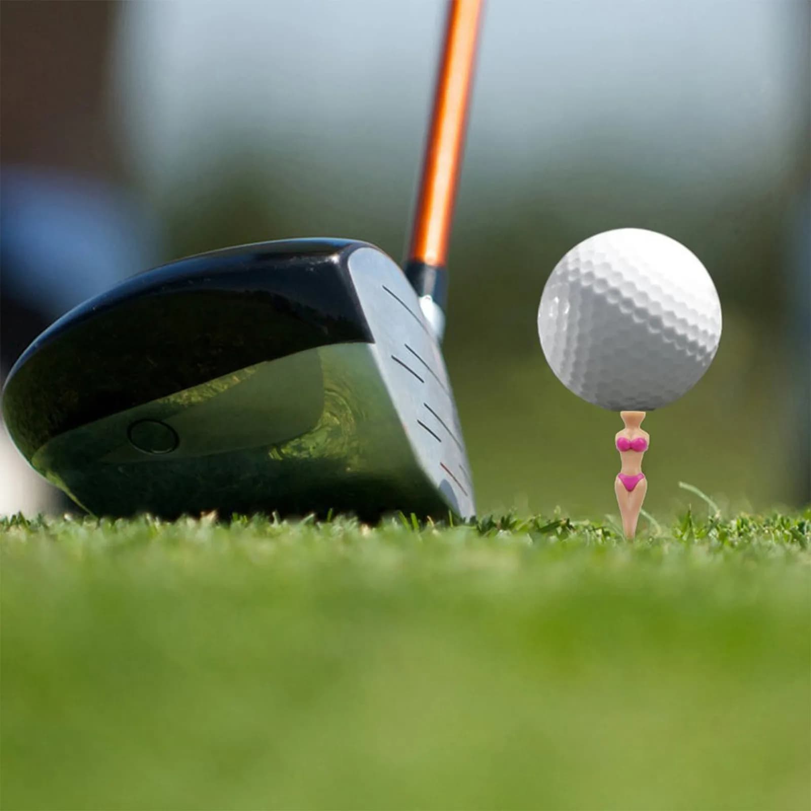Set di 6 Tee da Golf in Plastica ABS a Forma di Bikini, Viola, Diametro 11mm, Lunghezza 78mm, con Riparatore di Divot, Regalo per Amanti del Golf, Accessori per Tee da Donna