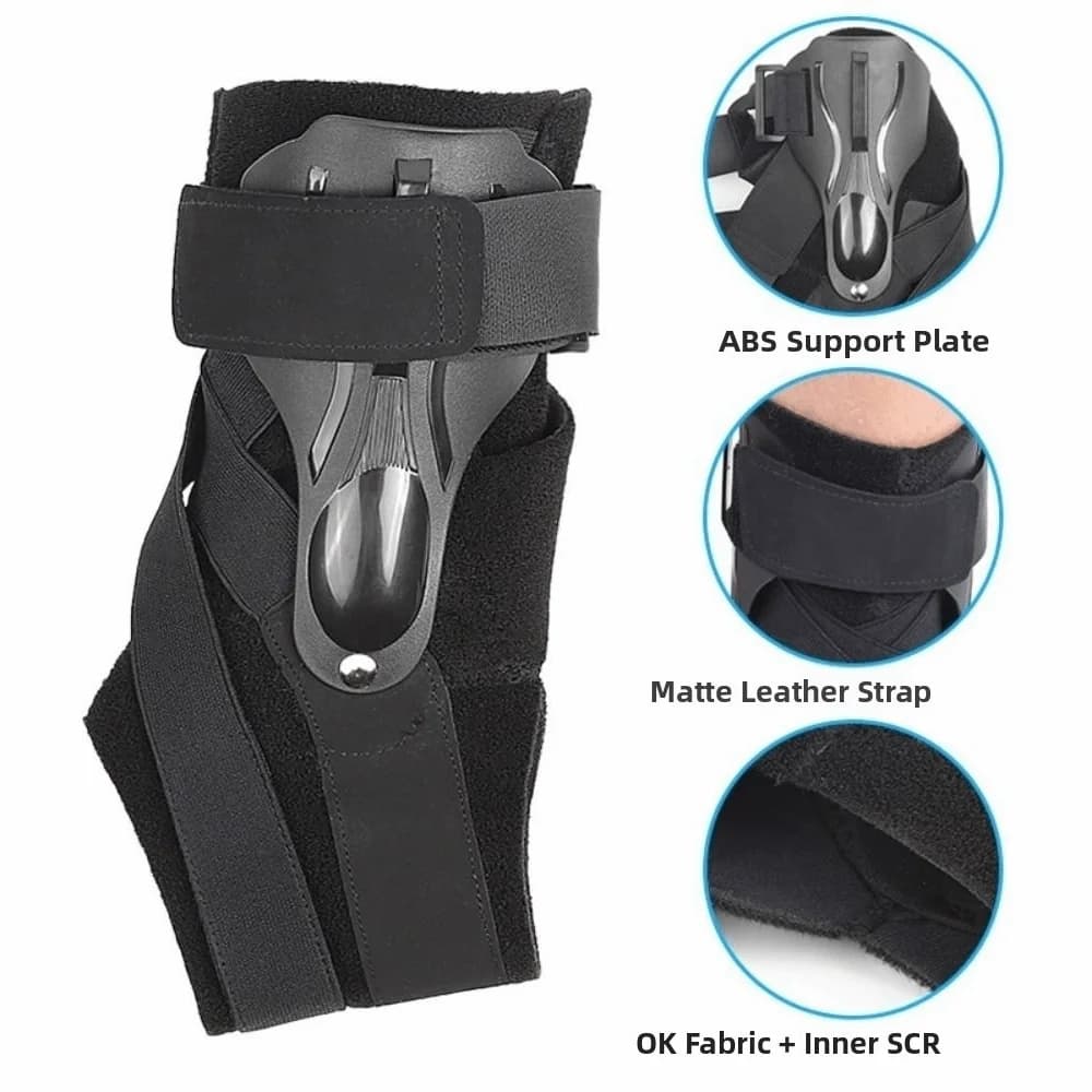 Supporto per Caviglia con Stabilizzazione Laterale, Protezione Articolare, Compressione e Regolazione, Tutore per Piede