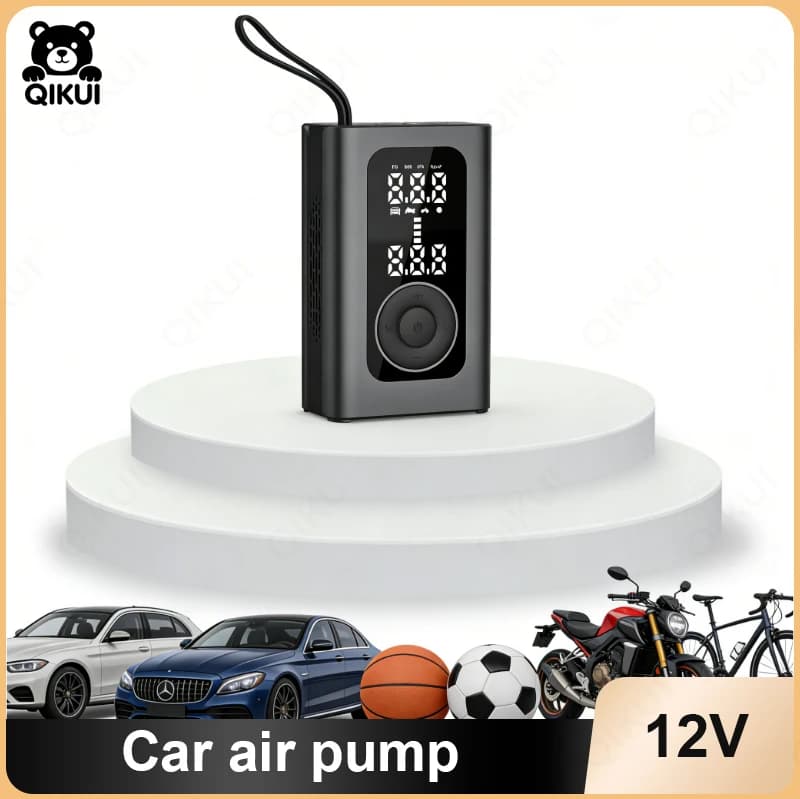 Compressore d'aria portatile ricaricabile per pneumatici auto con display digitale, alimentatore di emergenza per veicoli, avviatore di emergenza per auto