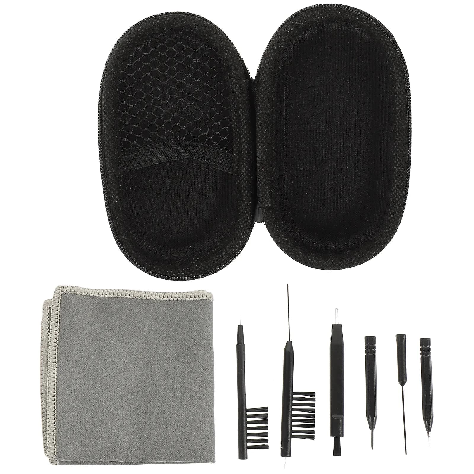 Set di Accessori per la Pulizia dell'Apparecchio Acustico, Kit di Pulizia Premium in PVC con Spazzola per Rimozione Sicura ed Efficace di Cerume e Detriti Cutanei