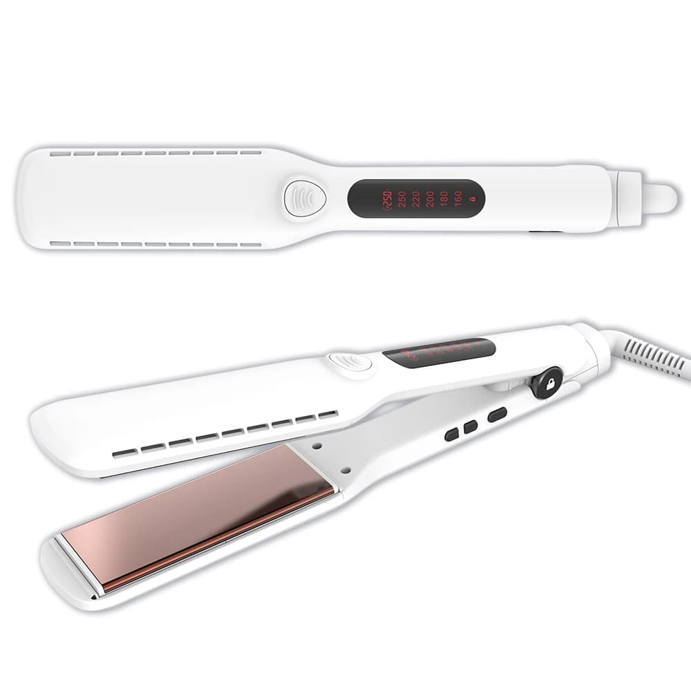 Piastra per capelli PTC a piastra larga Salon Pro con display LCD - Ordine all'ingrosso per grossisti di acconciature/fornitori di bellezza