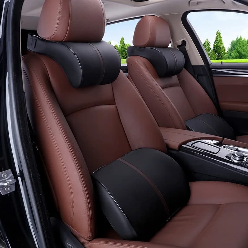 Car headrest, neck pillow support, universal soft neck pillow, car memory foam lumbar pillow, lumbar cushion, low back support