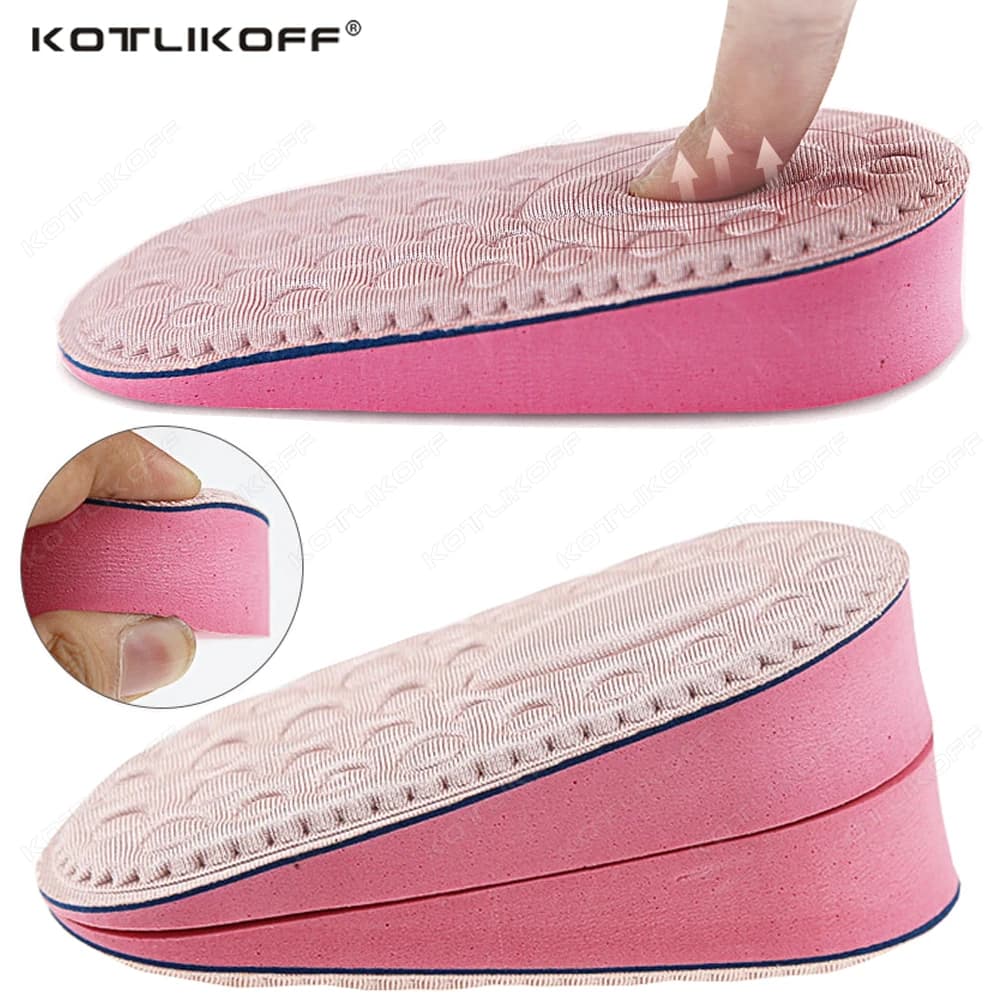 Solette rialzanti invisibili in EVA da donna Memory Foam Mezza inserto Design Cuscino per tallone/Pad Suola interna per scarpa comfort sollevabile