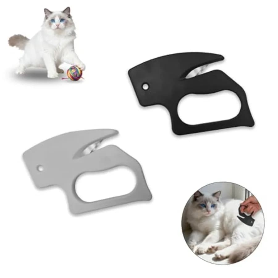 Pettine scioglinodi per animali domestici, strumento per la rimozione del pelo di cani e gatti, accessori per la toelettatura, rimuovi peli annodati e scioglinodi.