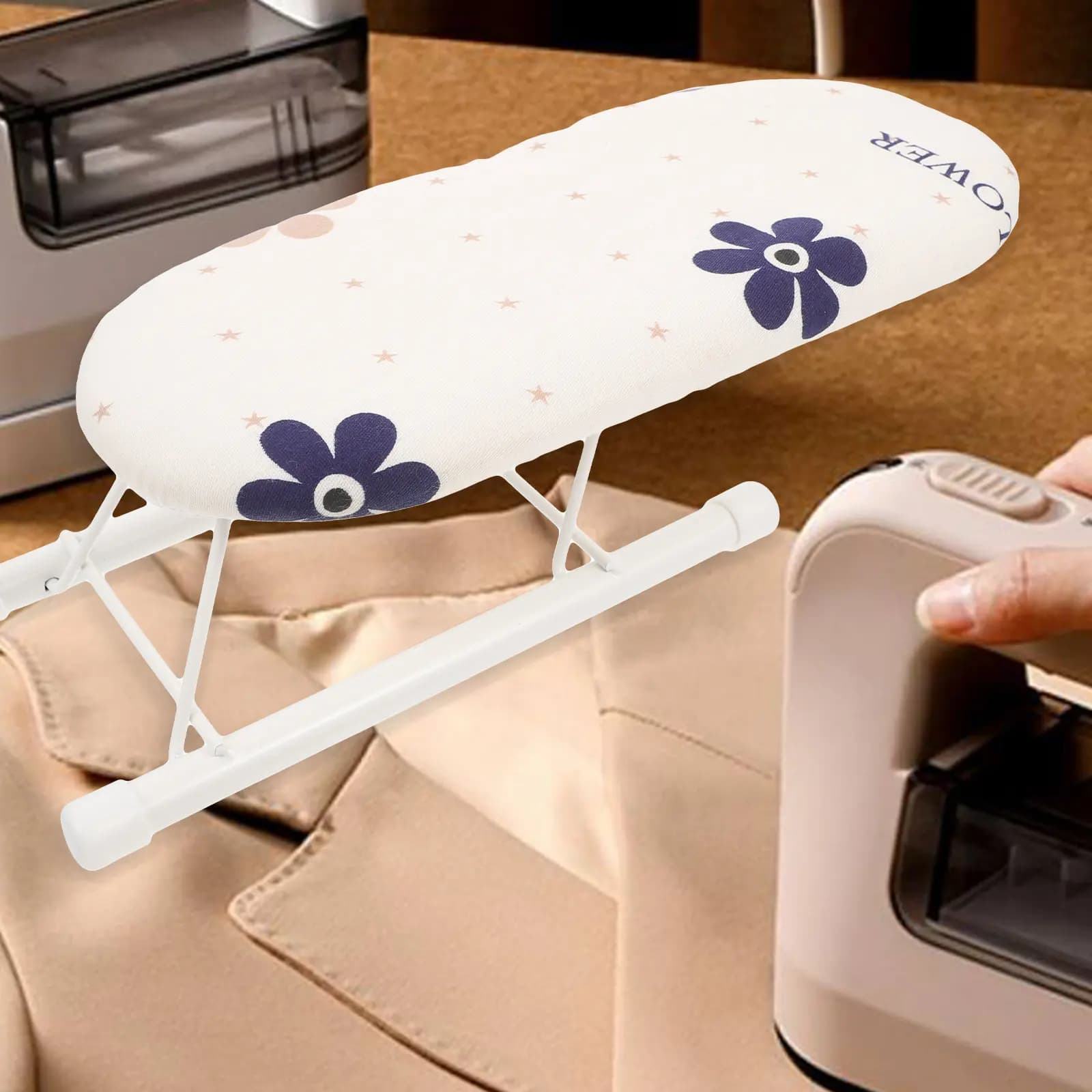 Compact Mini Ironing Board Foldable Lightweight Design Saves Space Perfect for Small Apartments Dorms Travel Suitcase Storage