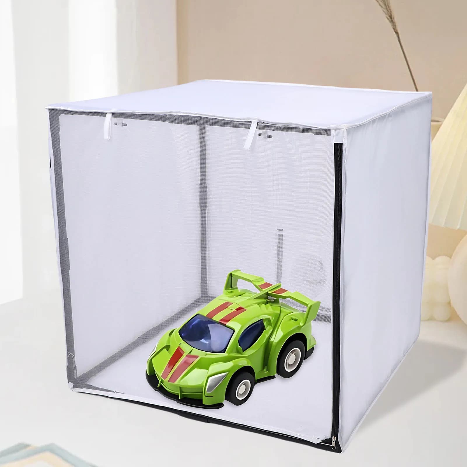 Cabina portatile per verniciatura a spruzzo con filtro e tenda a rete Tenda mobile staccabile per verniciatura per garage Studio Yard 75x75x75 cm