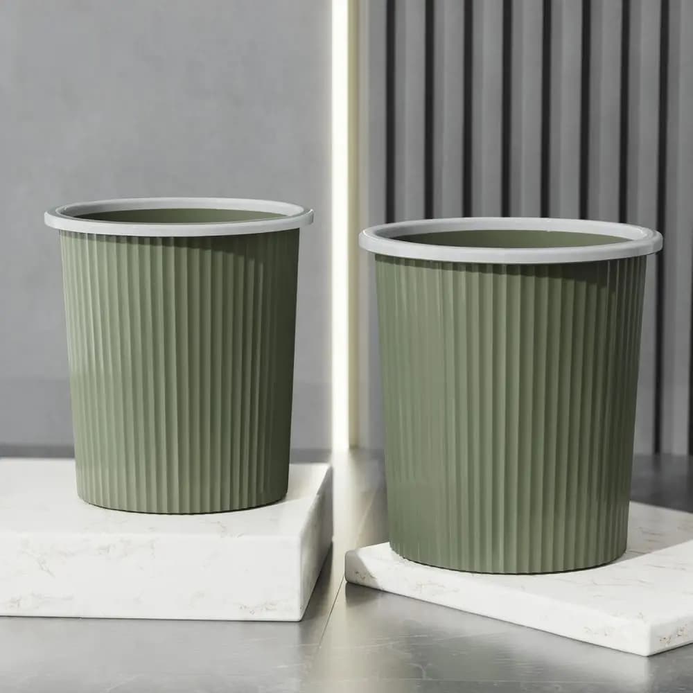 Large Capacity Plastic Garbage Bin Minimalist Style Waste Container For Home Kitchen Bathroom Office Use