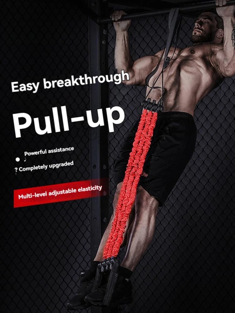 Pull-up Booster Belt,horizontal Bar, Household Fitness Elastic Belt, Resistance Elastic Rope, Tension Rope Training Belt