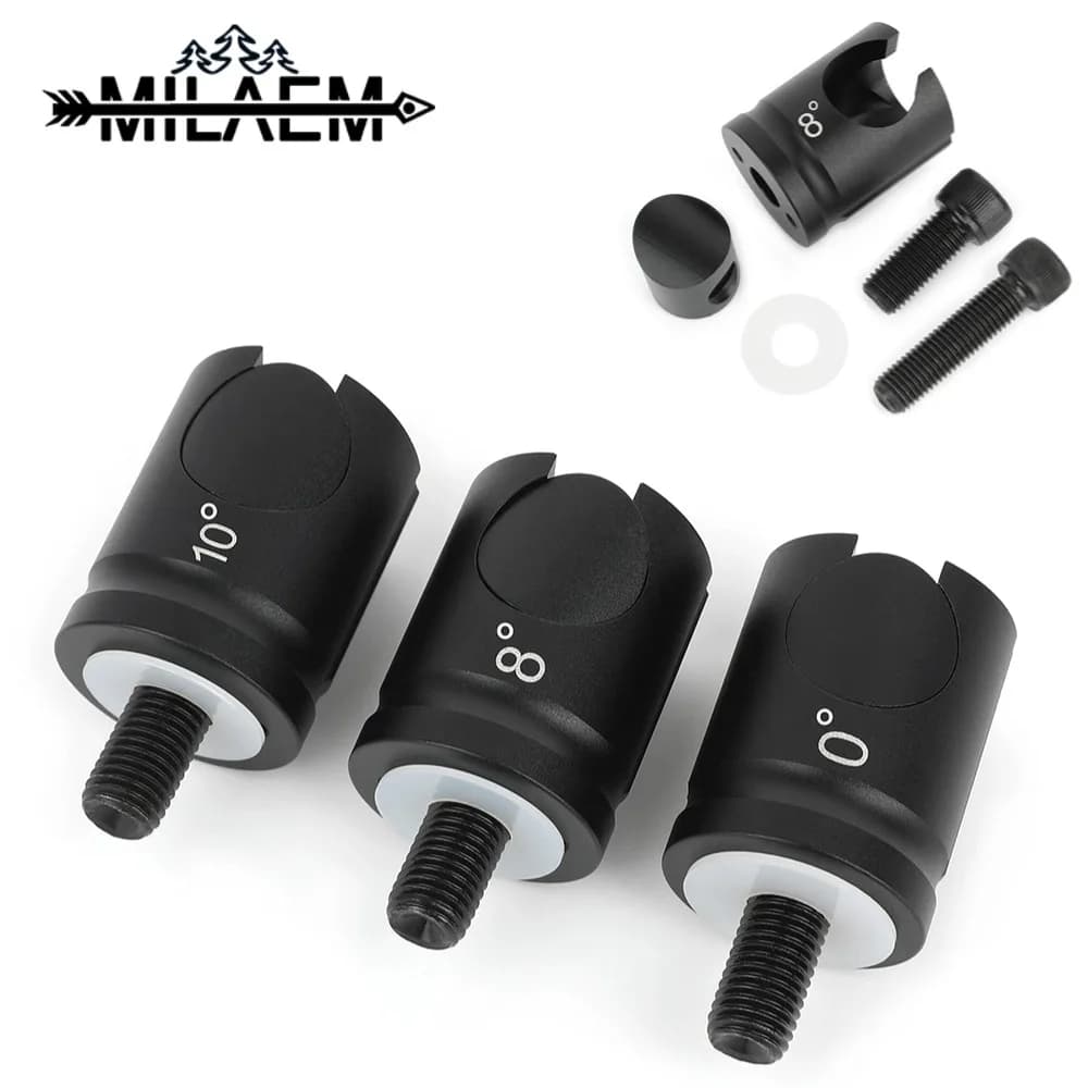 0/5/8/10 ° Stabilizzatore per arco per tiro con l'arco Barra di bilanciamento Adattatore per sgancio rapido Staccare per accessori per tiro con arco composto da caccia