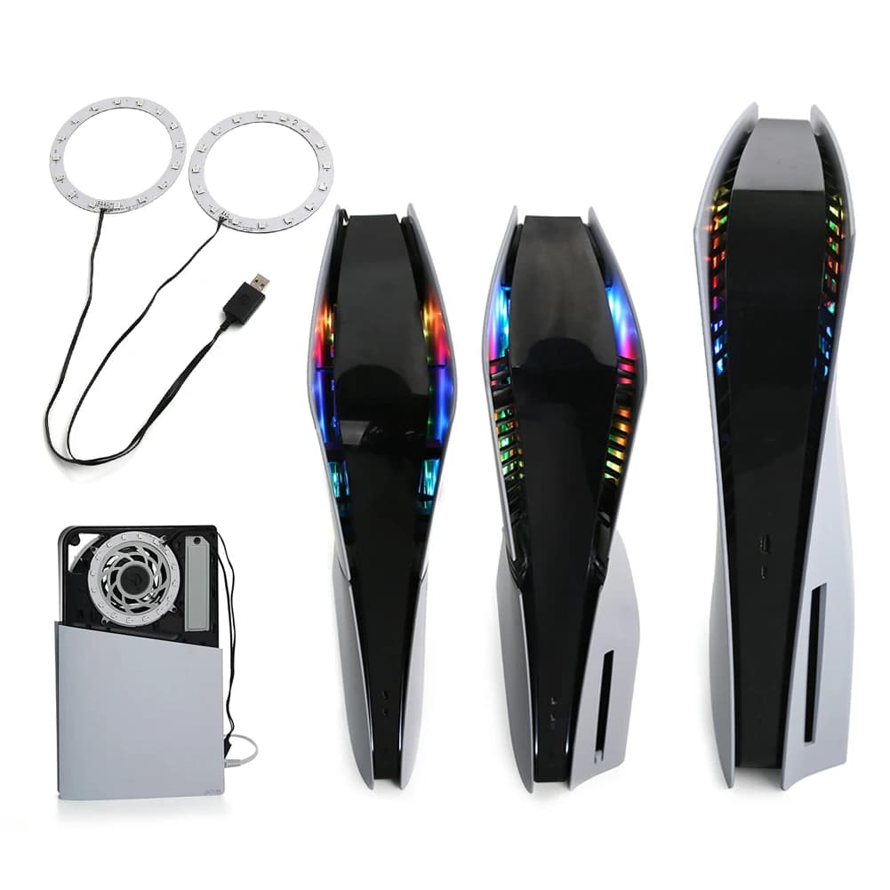 Striscia LED RGB, Anello Luminoso LED per Console /Slim/Pro, Strisce Luminose Circolari USB RGB, Accessori Decorativi Fai-da-Te