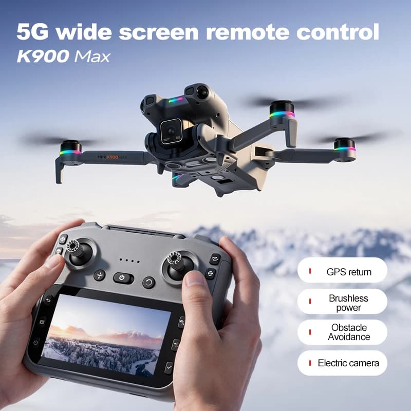 Upgrade K900 Pro Max Drone Aerial 8K HD Dual-Camera 5G WIFI Brushless Motor Optical Flow Obstacle Avoidance RC Drone 10000M toy