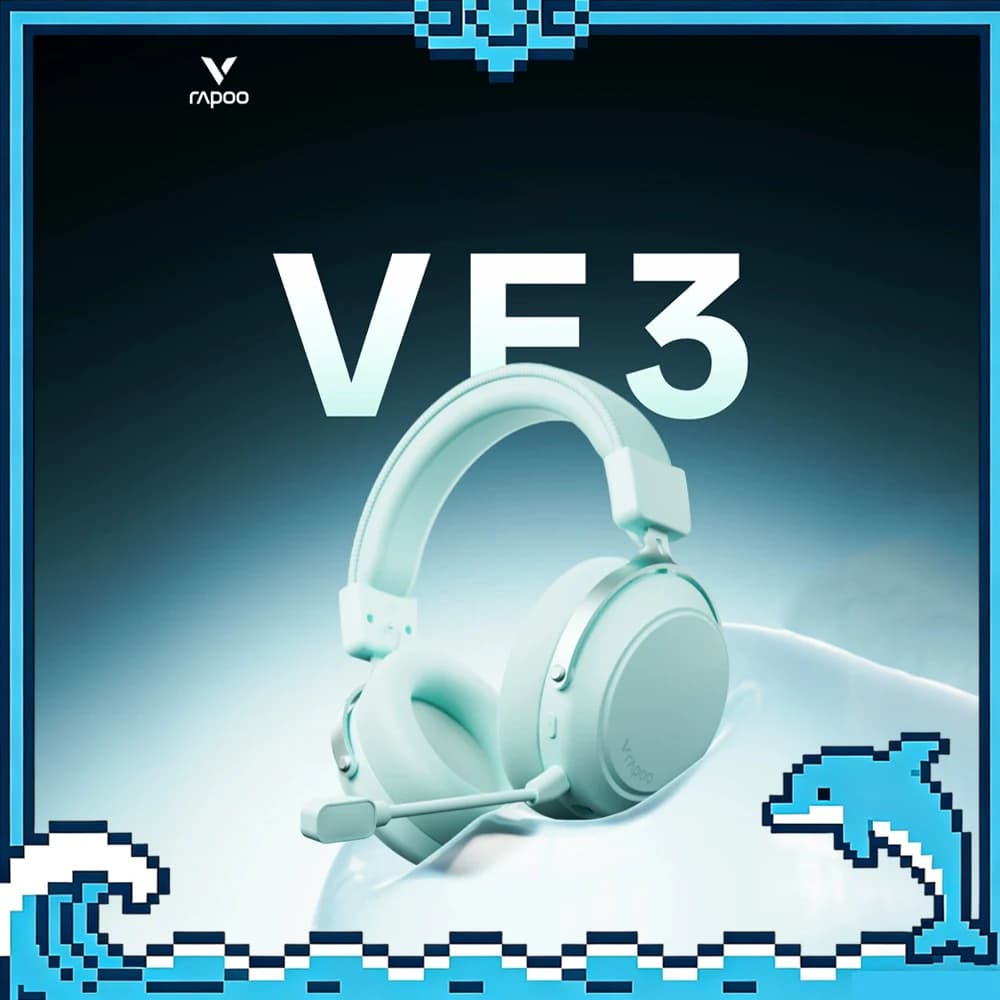 Rapoo VE3 Wired Wireless Gaming Headset Quad Mode 15ms Low Latency V+ Algorithm ENC Mic 7.1 Surround Sound Headphone For PC