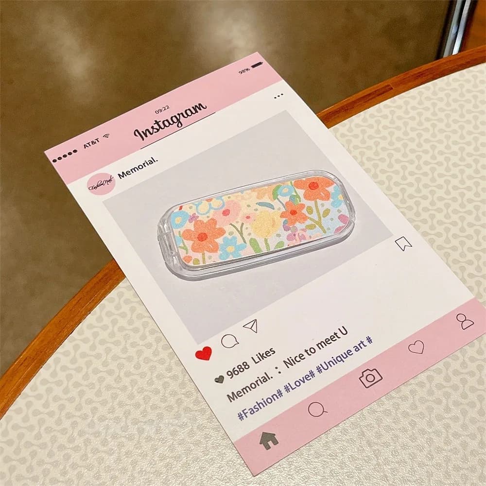Supporto per cellulare divertente a forma di cartone animato, supporto da tavolo pieghevole universale a forma di fiore e farfalla per tablet e cellulare, compatibile con iPhone