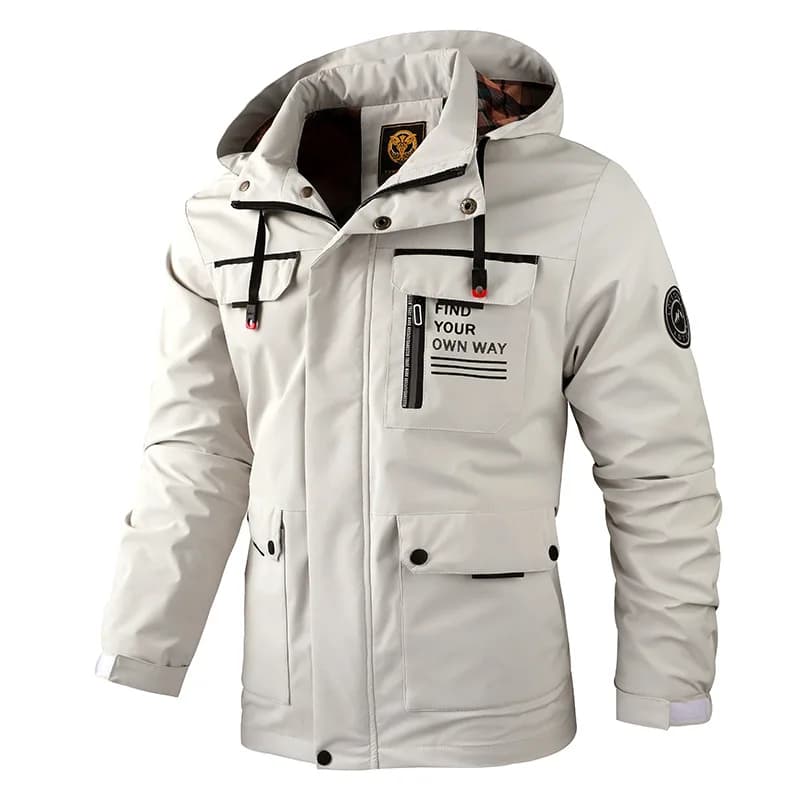 Men's Casual Jacket Parka Autumn/Winter Hooded Jacket Men's Coat Solid color outdoor chic