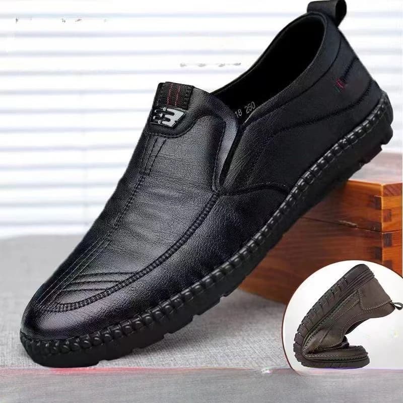 Mocassini in pelle da uomo antiscivolo appartamenti da passeggio traspiranti slip on da esterno scarpe casual per scarpe da ginnastica da guida per ufficio da lavoro maschile2