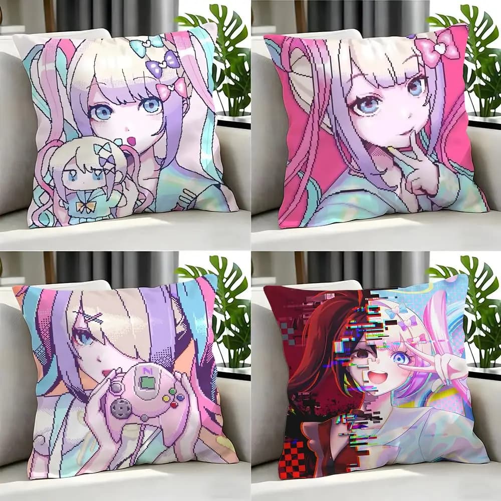 game Needy Streamer Overload Cushion Cover Cushion Cover Set 4Pcs 50x50 45x45 40x40 Pillowcase Decorative Sofa Home Decor
