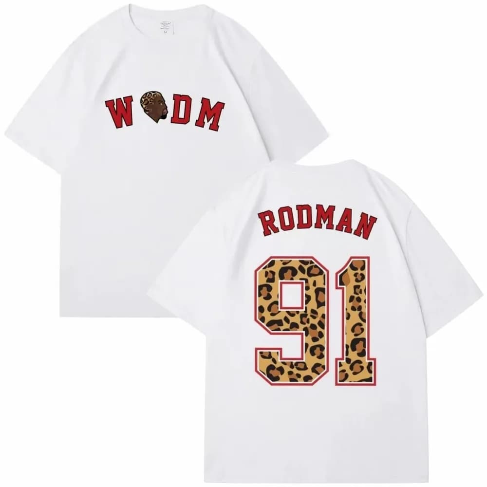 Dennis Rodman Women's Basketball T-shirt Women's Print Oversize Streetwear Fan Clothing Trendy Casual Top 91