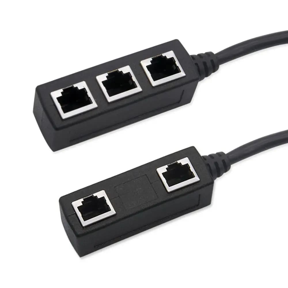 Cavi per estensione di rete Cavo adattatore prolunga da 1 maschio a 2/3 femmina Splitter RJ45 Connettore RJ45 Connettore di rete