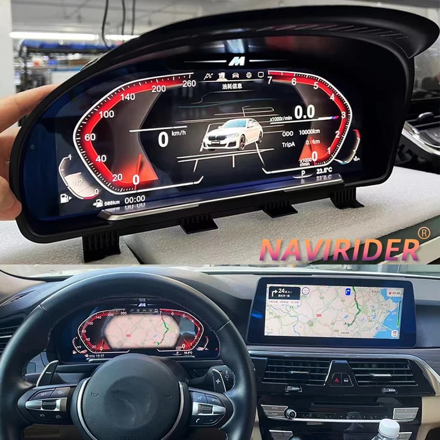 Car LCD Instrument For BMW 5 Series X5 7series F10 F15 F01 LCD panel cluster map Multiple colorful UI High Definition Display