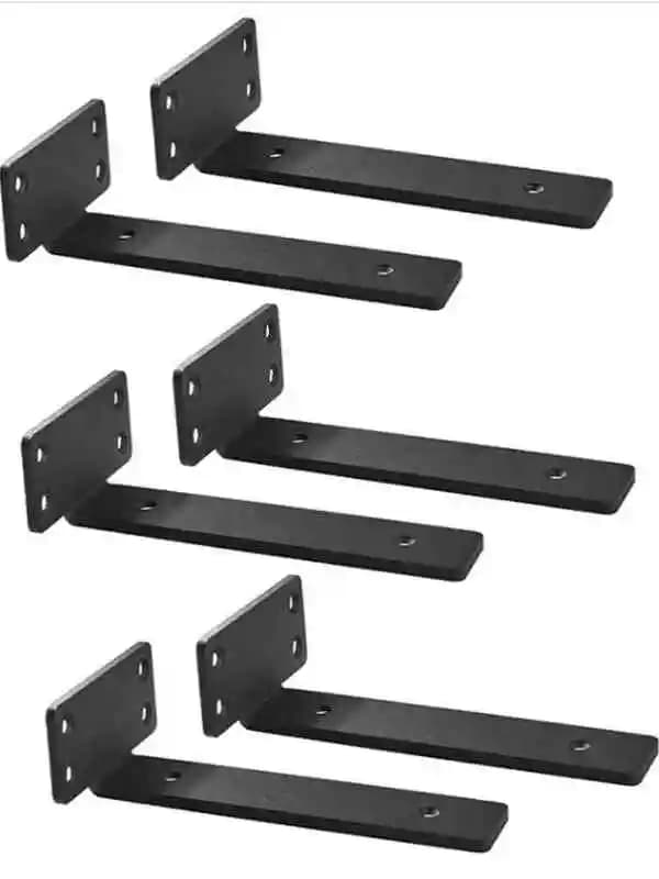 Wooden Hollow Wall Mounted Bracket Iron Art One-Board Supporter Display Shelf Divider Modern Simple Style Universal