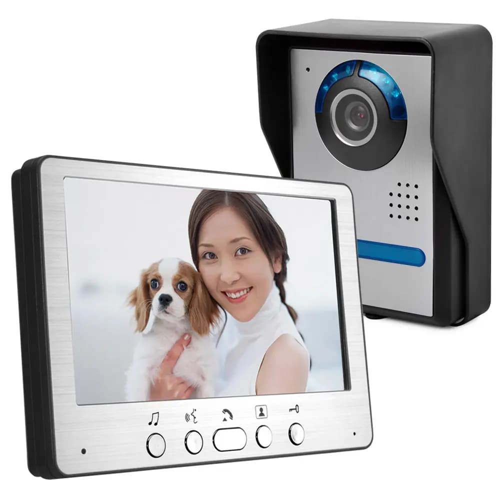 Videofono vivavoce Yobang Security 7 "con telecamera per porta citofono per porta dell'ufficio domestico videocitofono intelligente