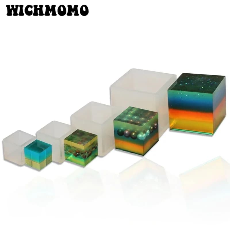 New Fashion 1PCS 20-50mm Piazza FAI DA TE Trasparente UV Resina Liquido Ornamenti In Silicone Stampi per Fare FAI DA TE Trovare Accessori