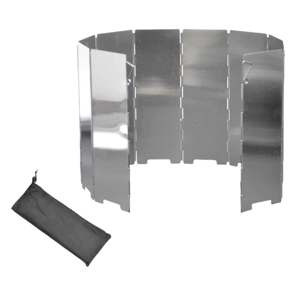 10 plates folding outdoor stove shield windproof gas stove shield windproof aluminum alloy camping picnic kitchen burner screen windproof