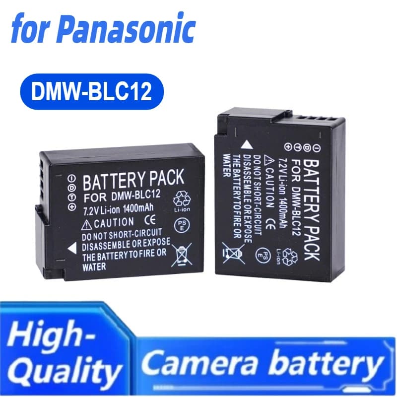 DMW-BLC12 BLC12 Rechargeable Battery Pack for Panasonic Lumix G6 G5 G7 G80 FZ1000 Camera Replacement Bateria Batteria