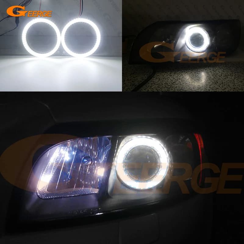 Per Volvo S40 II V50 2004 2005 2006 2007 2008 2009 2010 2011 2012 Ultra Luminoso SMD LED Angel Eyes Halo Anelli Kit Luce diurna