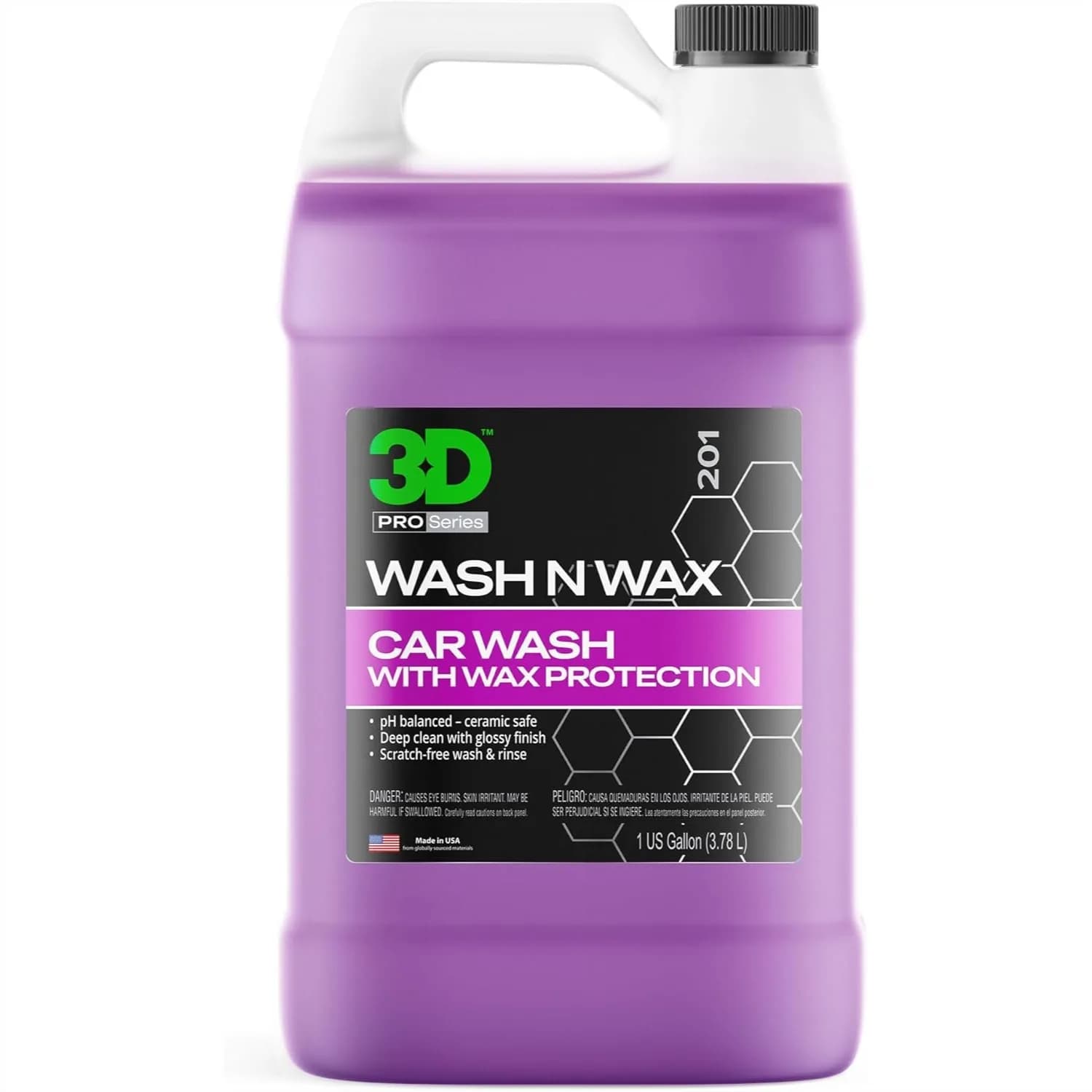 Auto Washing soap with Cera - pH Balanced, No Graffi, Easy to Rinse - 1 Gallon