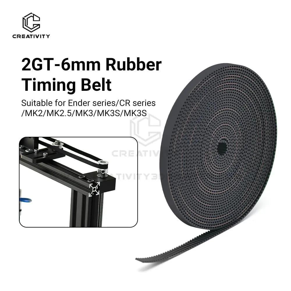Cinghia dentata aperta GT2-6mm 2GT da 2M/5M, larghezza 6MM, per stampanti 3D Lab A1, Labx1, P1P, P1S, Ender 3, CR10
