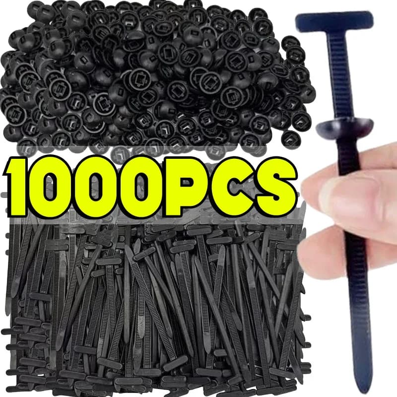 Fibbia universale per fascette per cavi in nylon Supporto per fascette in nylon autobloccanti per carichi pesanti Elementi di fissaggio resistenti ai raggi UV per la riparazione del bagagliaio del parafango dell'auto