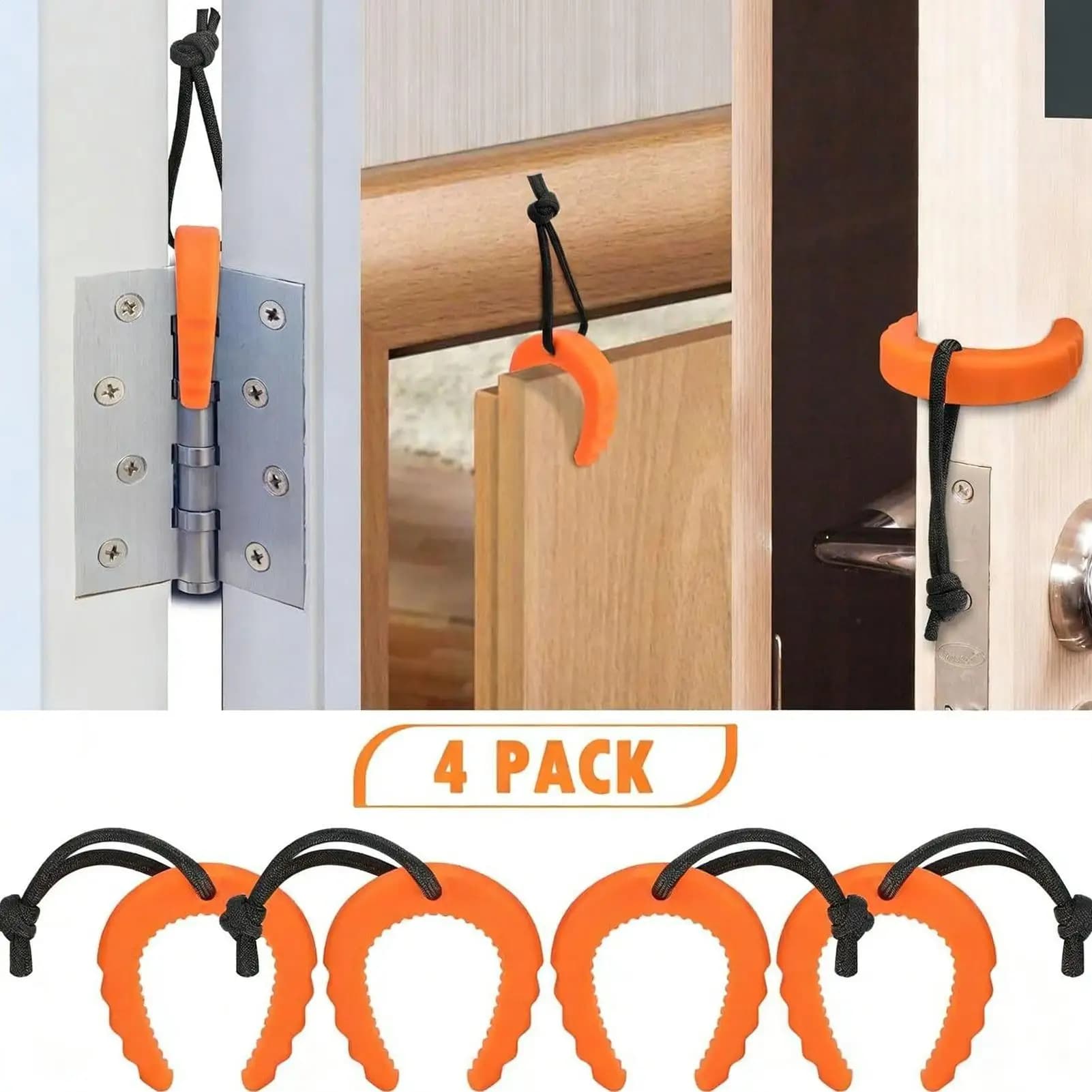 4 Pezzi Fermaporta in TPU a Forma di C, Protezione Anti-Pizzicamento per Bambini, Clip Morbida per Sicurezza Domestica