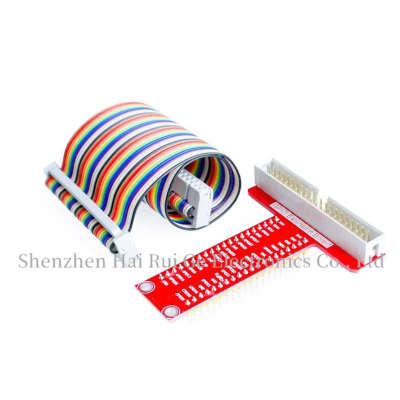 Raspberry Pi T-type GPIO Expansion Board Raspberry Pi 4B/3B Accessory Expansion Board 40-Pin Ribbon Cable