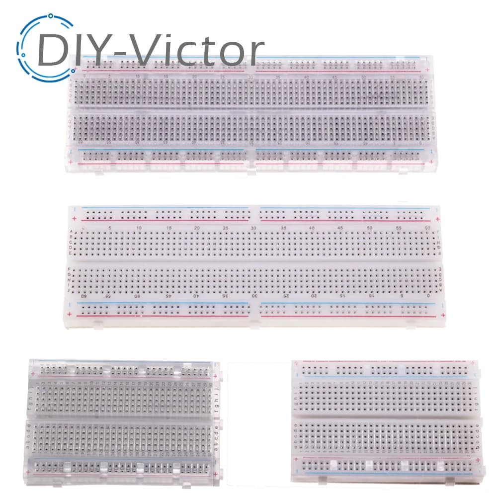 1 pz NUOVO Breadboard MB-102 MB102 830 Punti Senza Saldatura PCB Scheda di Sperimentazione Bianca/Trasparente per Sviluppo Fai-da-te Arduino