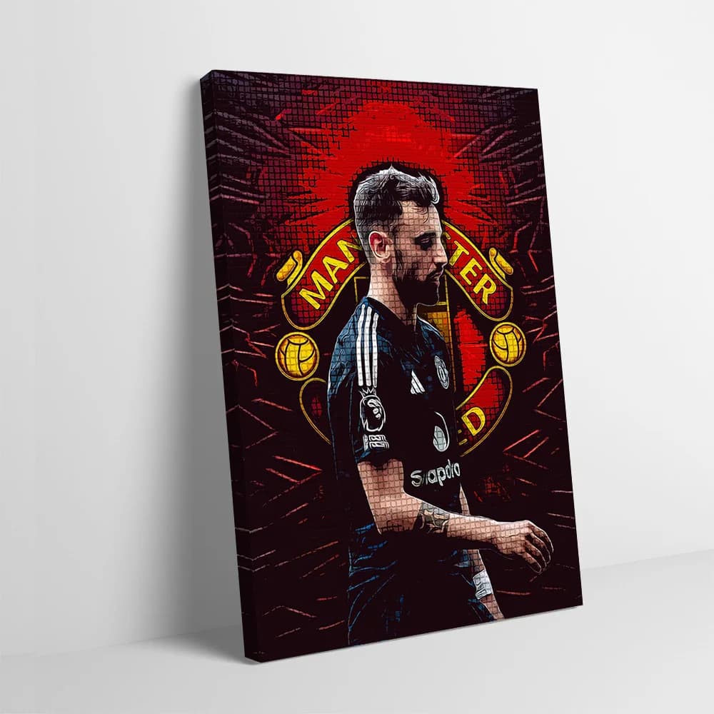 Poster with Soccer Players Printing, Custom Squares on Room Decoration Board and Bedrooms