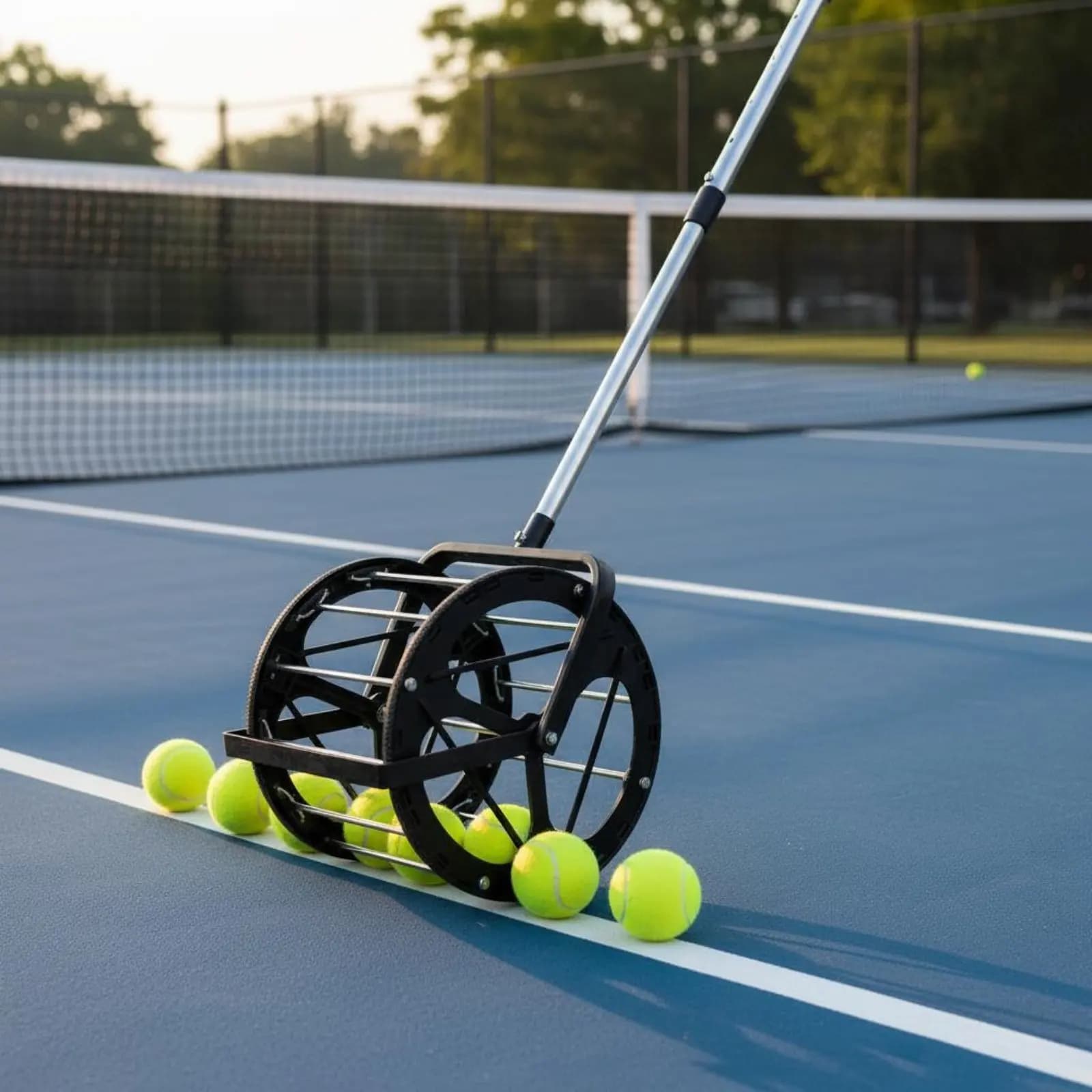 Tennis Ball Picker Training Helper Tennis Ball Collector Sports Gear Large Capacity Portable for Coaches