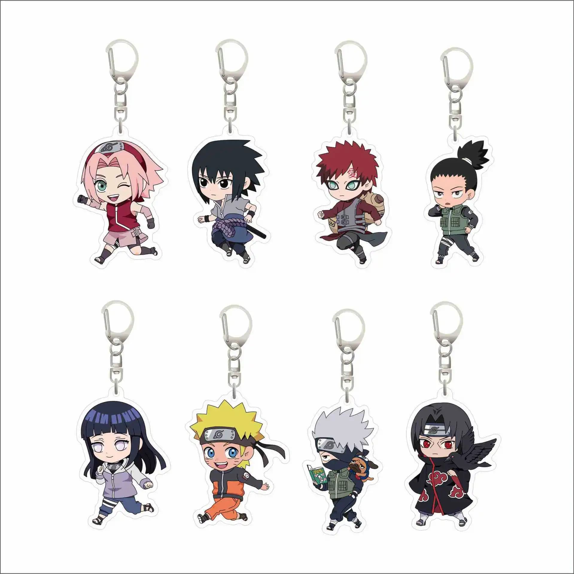 Portachiavi Naruto Anime Akatsuki Uchiha Itachi in Acrilico, Regalo per Ragazze, Ciondolo Gioiello Creativo e Carino, Charm per Borsa