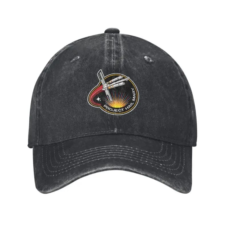 Custom Classic Unisex Cotton Project Hail Mary Mission Patch Baseball Cap Adult Adjustable Dad Hat Women Men Hip Hop