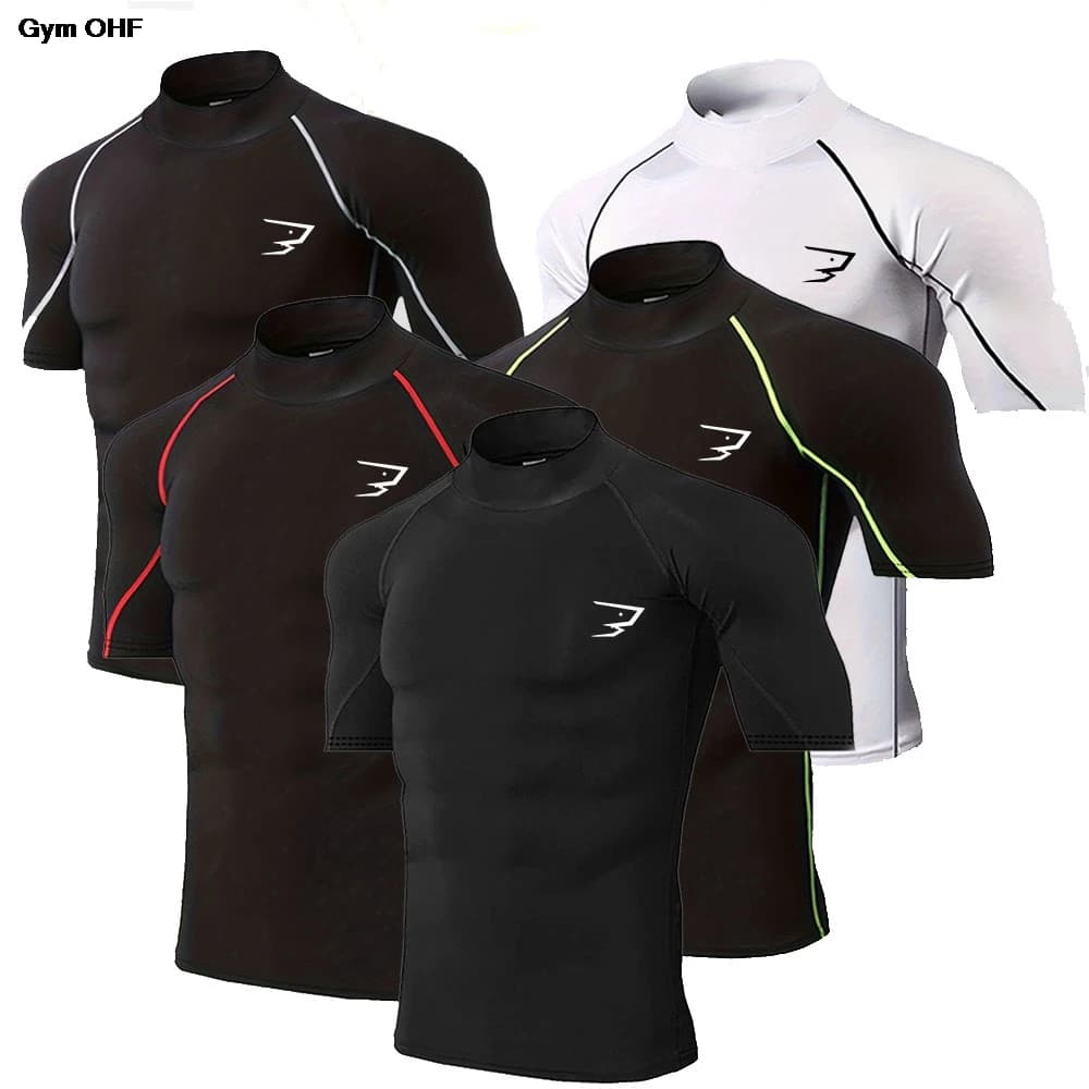 New Compression T-shirt Men Summer Sportswear Homme Tops Tee Training Sport Clothing Gym Fitness Jersey Tights Running T Shirt
