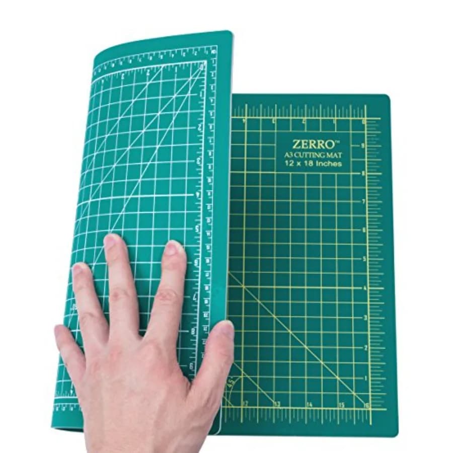 Tappetino da taglio autoriparante 30x45 cm, a doppia faccia, antiscivolo, per taglio rotativo e cucito, durevole, 5 strati in PVC, formato A3…