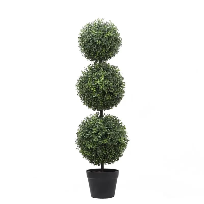 Wholesale PVC Green Artificial Plant Topiary for Balconies Apartments