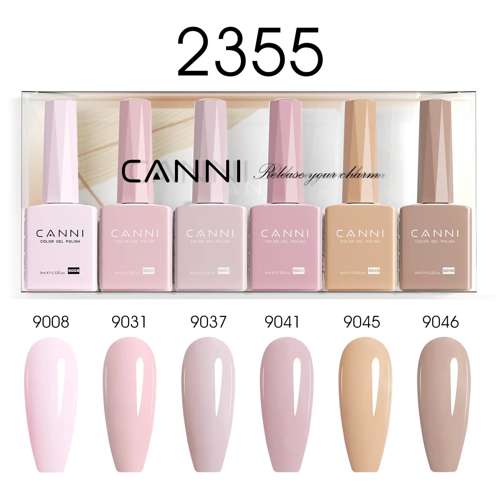 Kit 6 pz CANNI TPO FREE Smalto Gel Unghie Colore Nude Naturale Kit Gel Unghie Soak Off UV LED Lunga Durata Per Salone Casa Uso Quotidiano Manicure