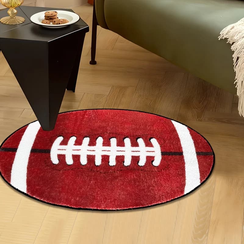 VIKAMA American Football Style Carpet, Insulating and Anti-slip, for Living Room, Kitchen, Laundry, Home Decoration