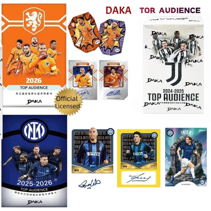 Genuine DAKA Top Audience 2025‑26 Soccer Star Trading Card Box Collectible Cards Messi Mbappe Yamal Football Star Player Card