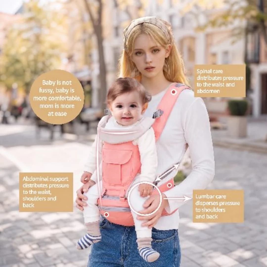 Baby carrier and waist stool, front-carrying back child stool, suitable for all seasons, breathable and suitable for carrying ba