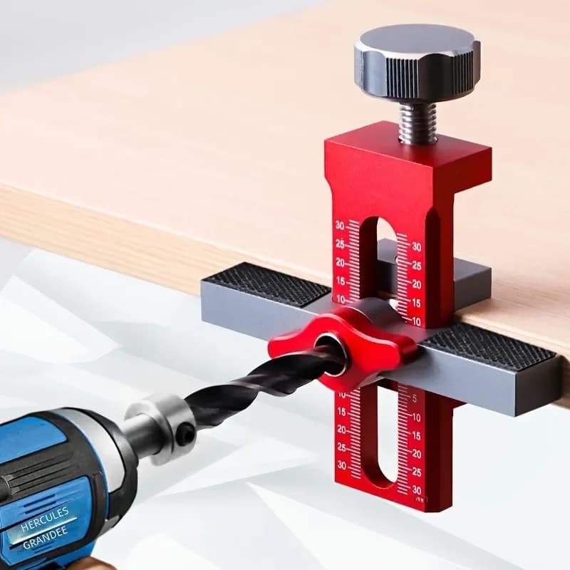 Woodworking Cabinet Door Installation Auxiliary Device Aluminum Alloy Rebound Punching Tool for Wardrobe Hanging Lifting