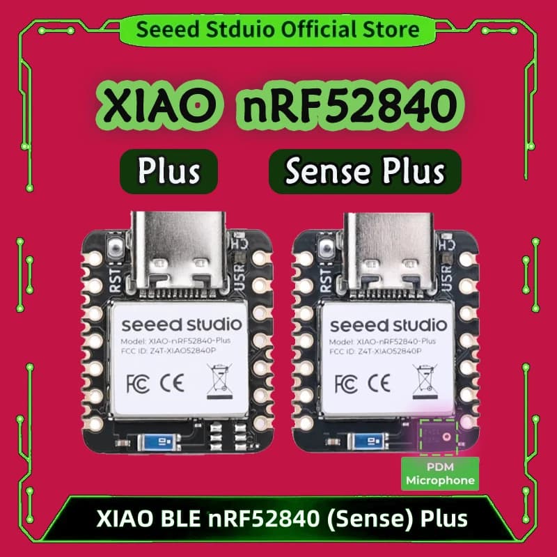Seeed XIAO nRF52840 Plus -XIAO nRF52840 Sense Plus- 20 GPIO, bassa potenza/Arduino/MicroPython/CircuitPython 1/2/3 PZ Opzionale