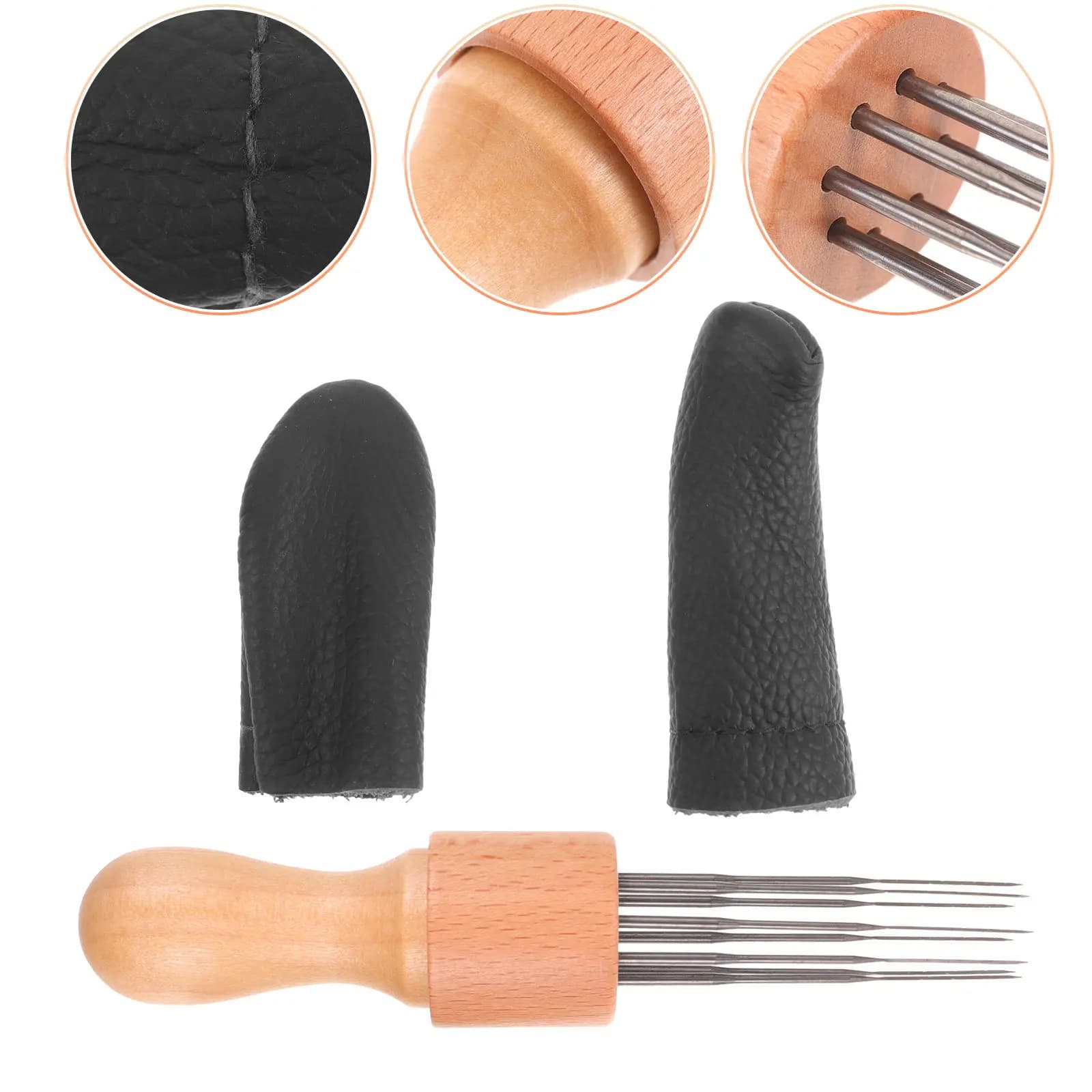 1Set Punch Needle Embroidery Sleeve Smooth Grip Embroidery Tool for DIY Crafts Cross Stitch Knitting Sewing Needle Felting Wool